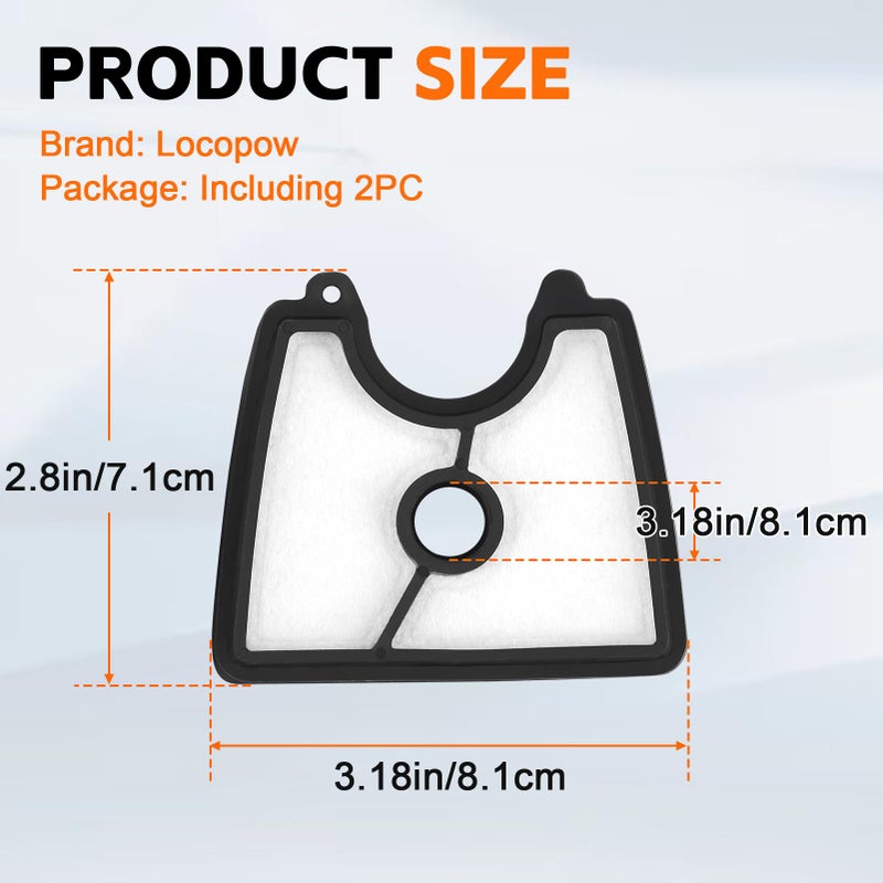 LOCOPOW 2PC 545112101 Air Filter Part for Husqvarna 125B 125BX 125BVX Leaf Blower Jonsered B2126 BV2126 Blower Craftsman 358794810 358794811 Blower RED MAX HB280 HB281 Blower - Image 2